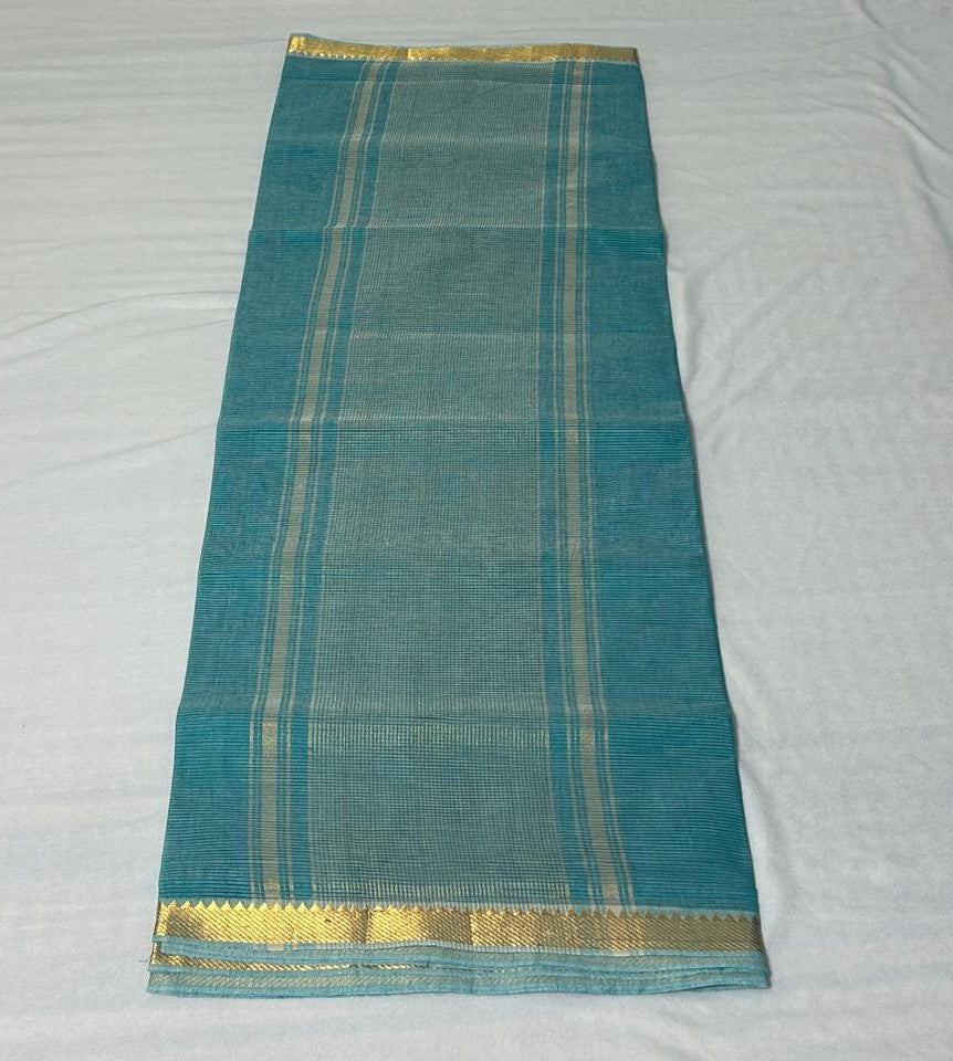 Sky Blue Comfort Cotton Saree (CC204)