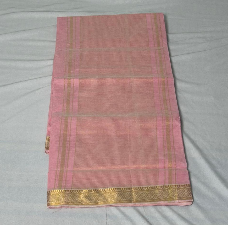 Rose Mist Cotton Saree (CC301)
