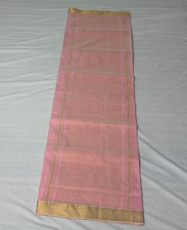 Rose Mist Cotton Saree (CC301)