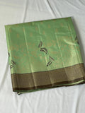 Elegant Mint Green Designer Semi Silk Saree (DT105)