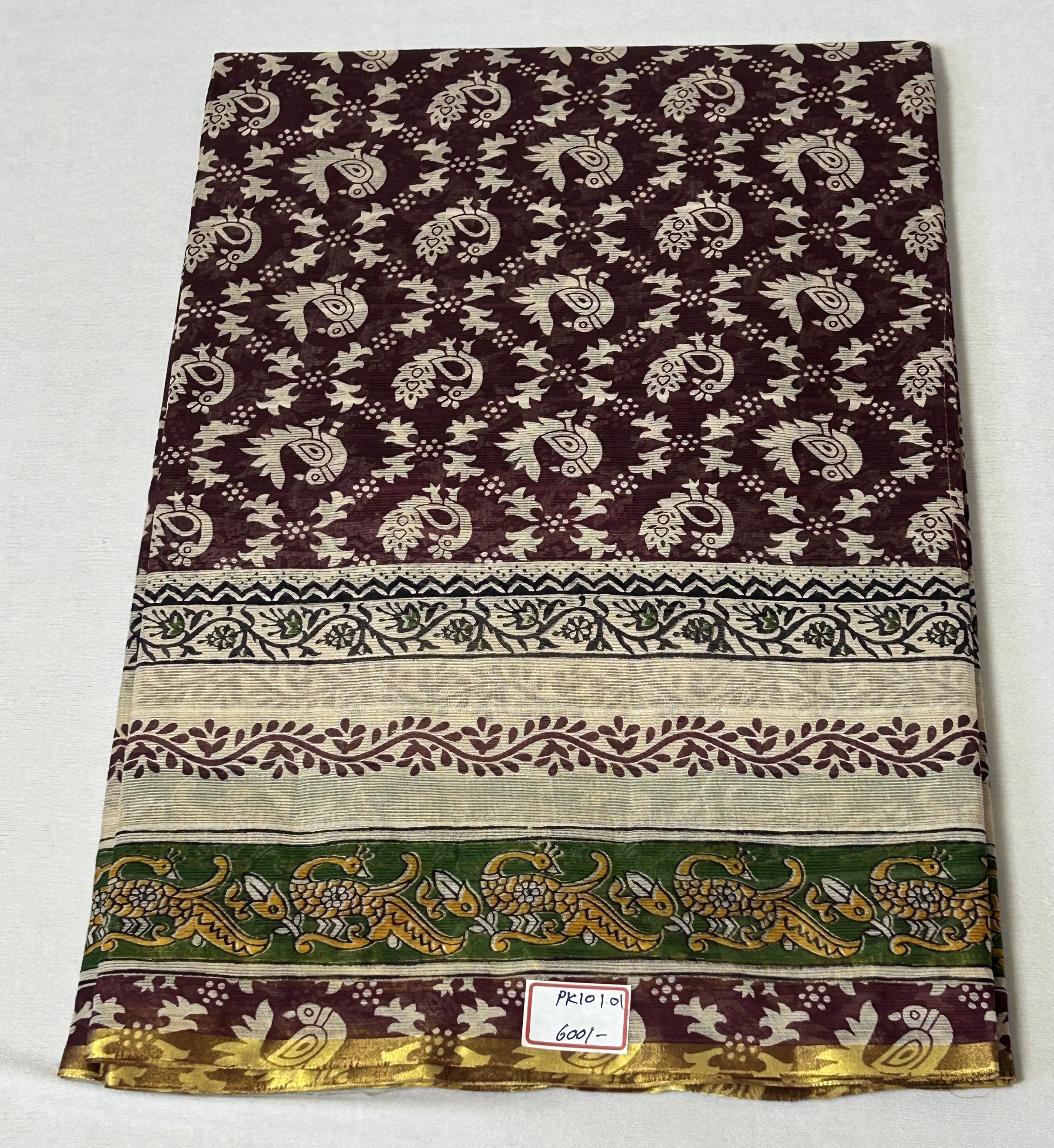 Digital Pen Kalamkari Saree (PK101-01)