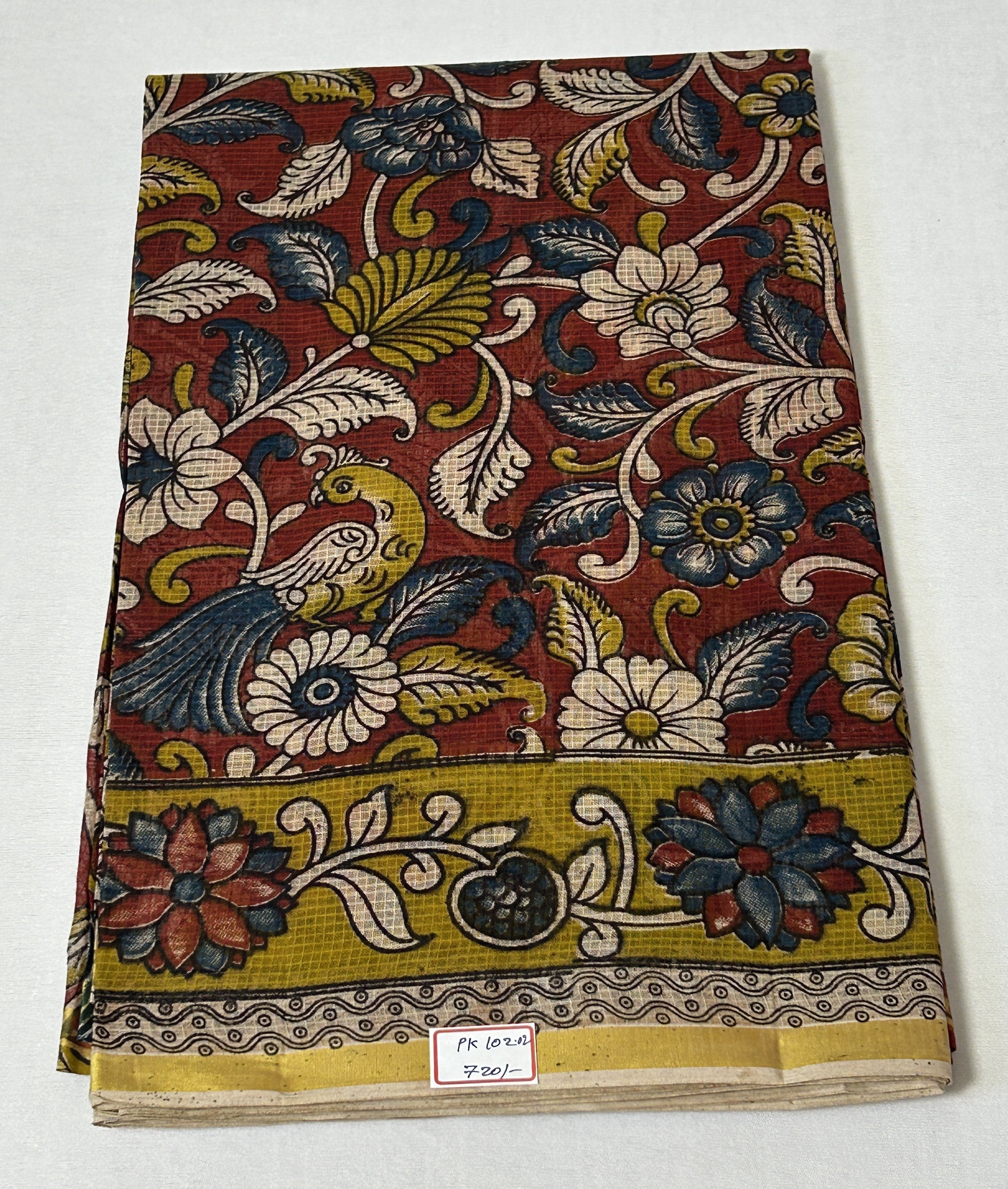 Digital Pen Kalamkari Saree (PK102-02)