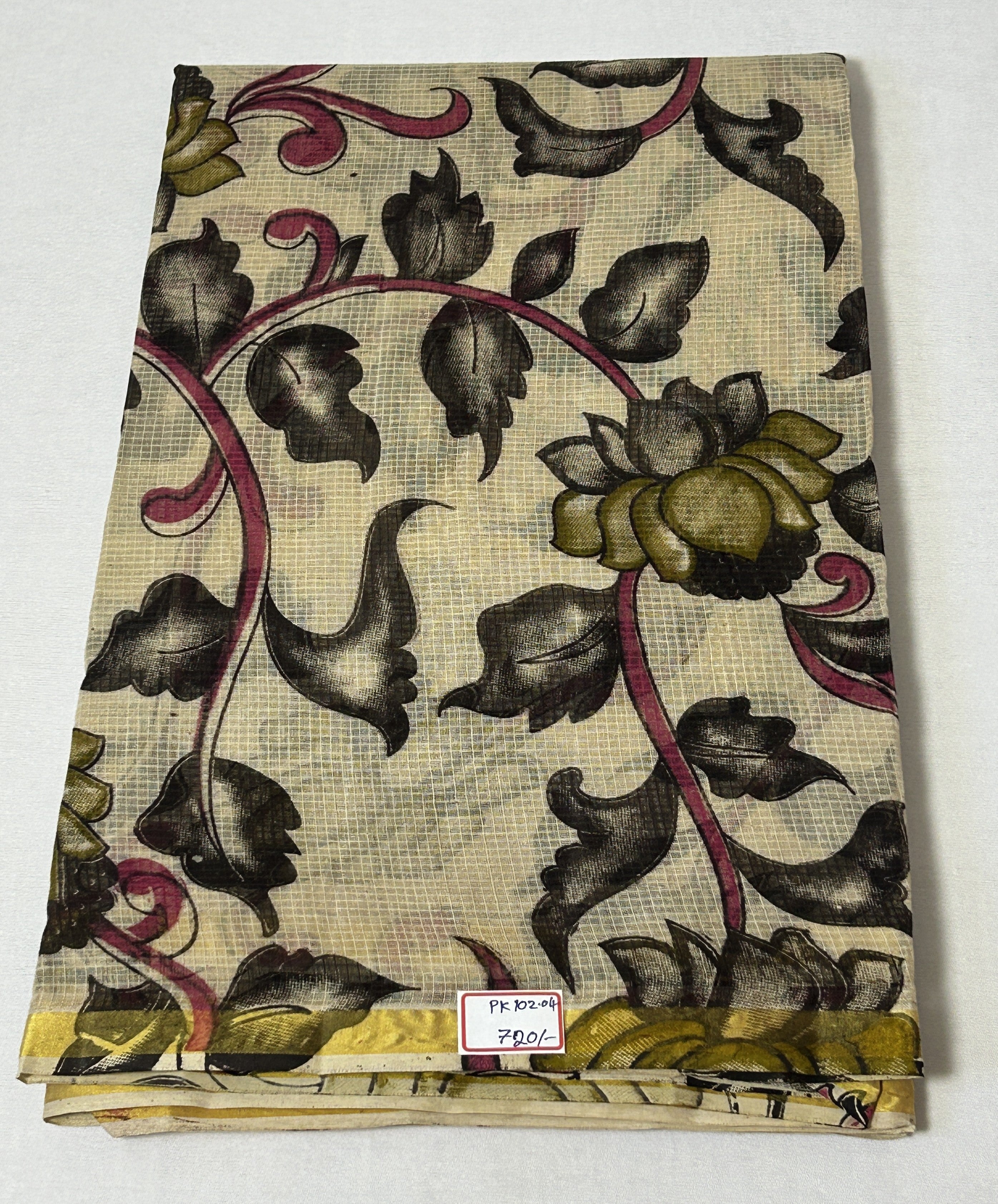 Digital Pen Kalamkari Saree (PK102-04)