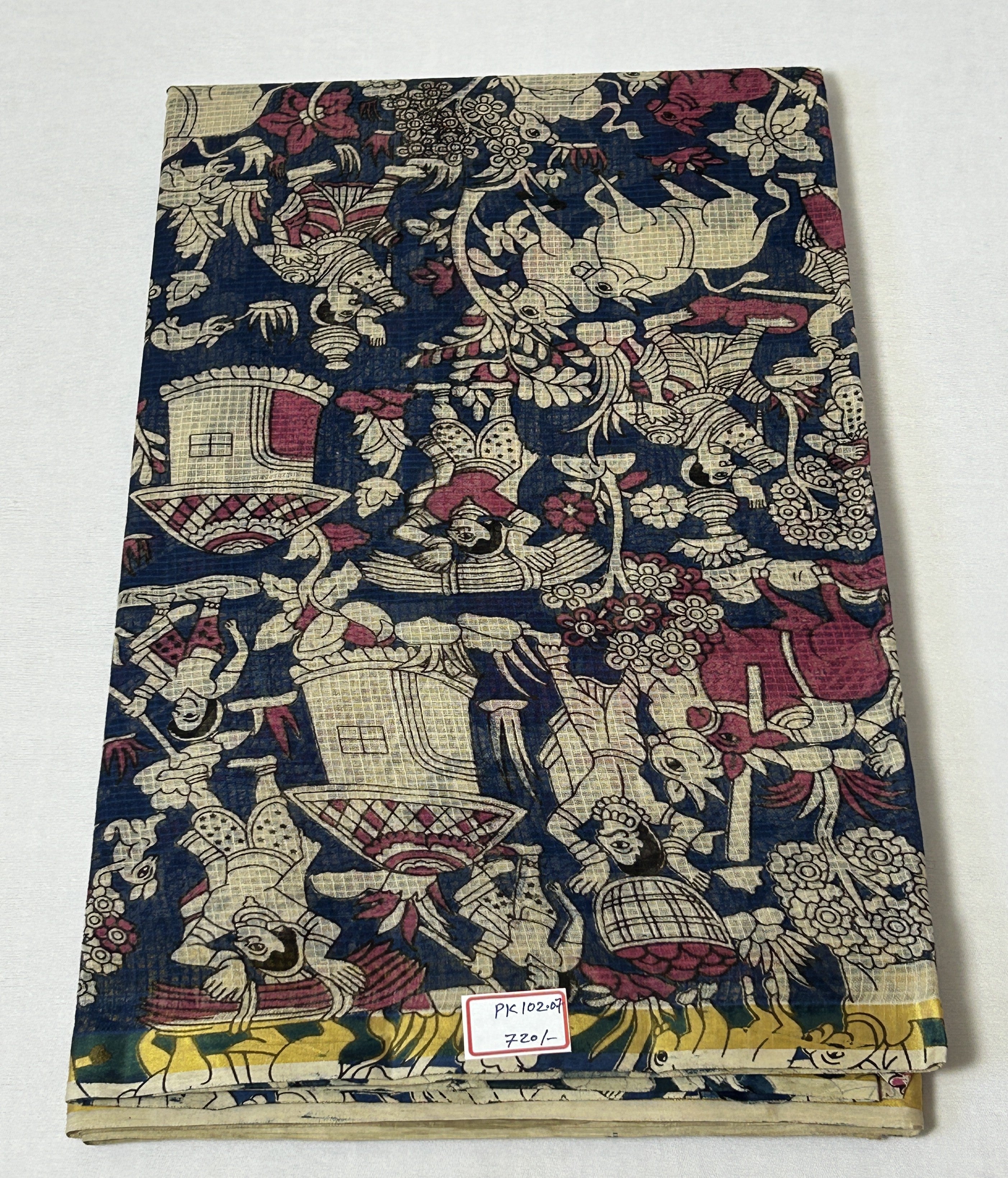 Digital Pen Kalamkari Saree (PK102-07)